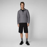 Man's Erion Puffer Jacket in Mid Grey | Save The Duck