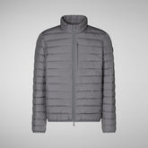 Man's Erion Puffer Jacket in Mid Grey | Save The Duck