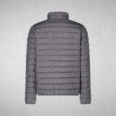 Man's Erion Puffer Jacket in Mid Grey | Save The Duck