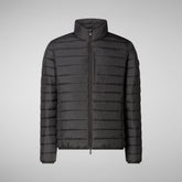 Man's Erion Puffer Jacket in Brown Black | Save The Duck