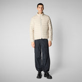 Men's Animal free Puffer Jacket Erion in Rainy Beige - Mens' Collection | Save The Duck