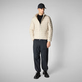 Man's Erion Puffer Jacket in Rainy Beige | Save The Duck