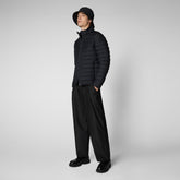 Man's Erion Puffer Jacket in Blue Black | Save The Duck