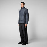 Men's Erion Puffer Jacket in Grey Black - Men's Collection | Save The Duck