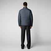 Men's Erion Puffer Jacket in Grey Black - Lightweight Puffers for Men | Save The Duck