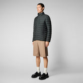 Men's Erion Puffer Jacket in Green Black - SaveTheDuck Sale | Save The Duck