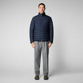Men's Erion Puffer Jacket in Blue Black - MITO Collection | Save The Duck