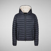 Men's Morus Hooded Jacket in Elephant Grey | Save The Duck
