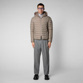 Men's Morus Hooded Jacket in Elephant Grey - New Arrivals | Save The Duck