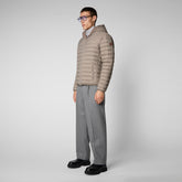 Veste à capuche Morus pour hommes en gris éléphant - Meilleures ventes | Sauvez le canard