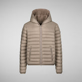 Men's Morus Hooded Jacket in Elephant Grey | Save The Duck
