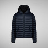 Men's Morus Hooded Jacket in Green Black | Save The Duck