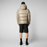 Men's Edgard Hooded Puffer Jacket in Elephant Grey - Men's Very Warm Collection | Save The Duck