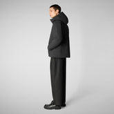 Men's Hooded Jacket Obione in Black - Men's Jackets | Save The Duck