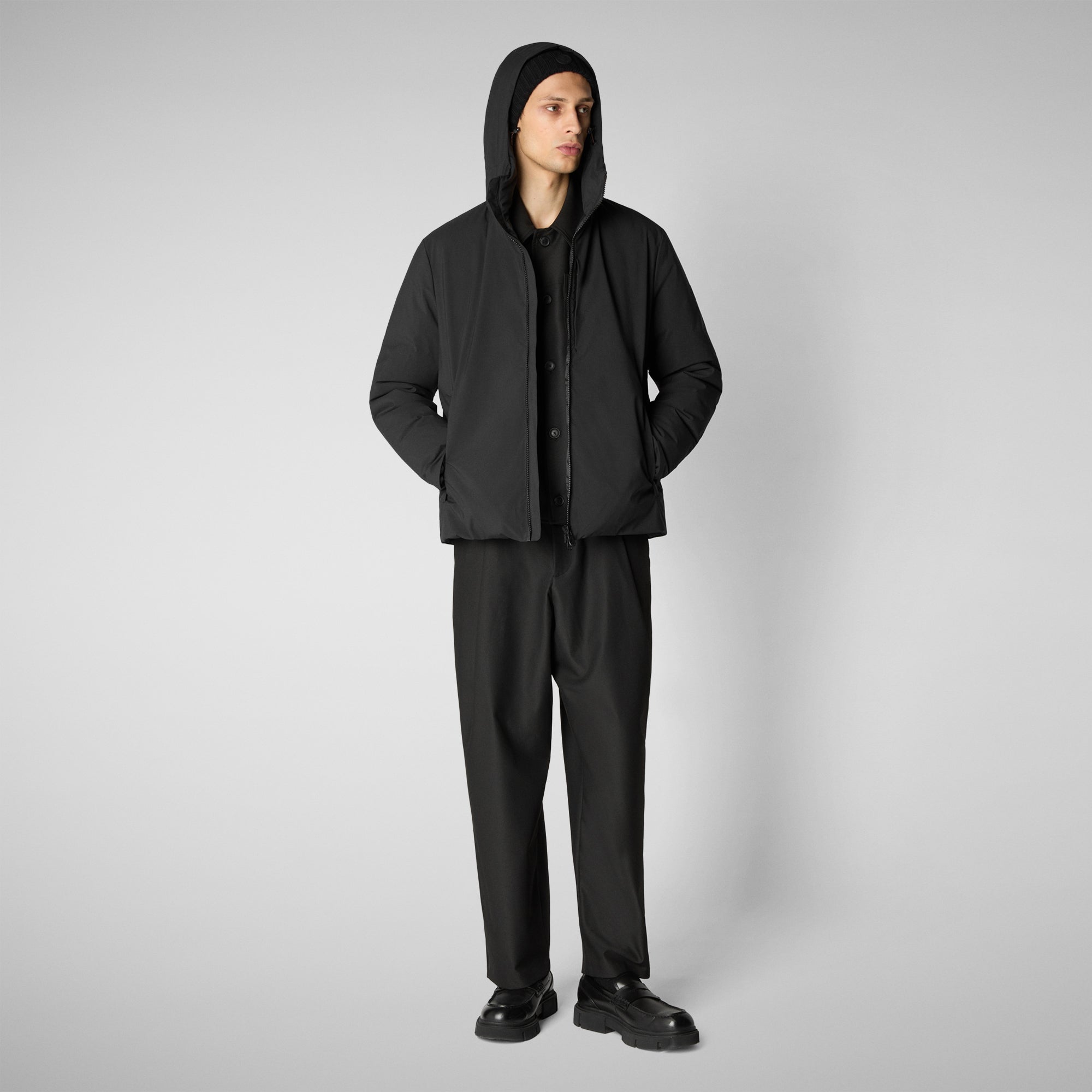 Men's Hooded Jacket Obione in Black - Save The Duck