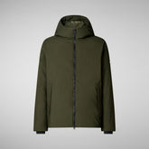 Men's Hooded Jacket Obione in Land Green | Save The Duck