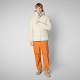 Men's animal free puffer jacket narcissus in rainy beige - All Save The Duck Products | Save The Duck