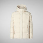 Men's animal free puffer jacket narcissus in rainy beige | Save The Duck