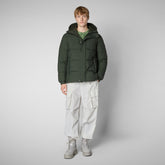 Men's animal free puffer jacket narcissus in land green - All Save The Duck Products | Save The Duck