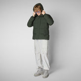 Men's animal free puffer jacket narcissus in land green - All Save The Duck Products | Save The Duck