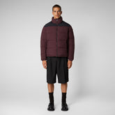 Men's Taxus Jacket in Burgundy Black - Mens Icons Collection | Save The Duck
