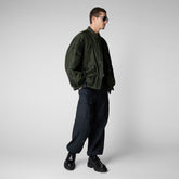 Unisex Usher Bomber Jacket in Pine Green - Green Collection | Save The Duck