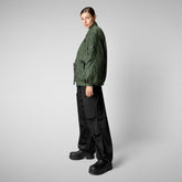 Unisex Usher Bomber Jacket in Thyme Green | Save The Duck