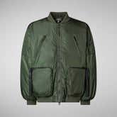 Unisex Usher Bomber Jacket in Thyme Green | Save The Duck