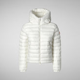 Women's Musa Hooded Puffer Jacket in Off White | Save The Duck