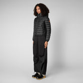 Women's Musa Hooded Puffer Jacket in Black - New Arrivals | Save The Duck