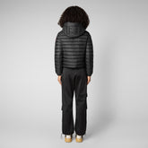 Women's Musa Hooded Puffer Jacket in Black - Icons Collection | Save The Duck
