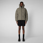 Women's Hina Puffer Jacket in Mud Grey - New Arrivals | Save The Duck