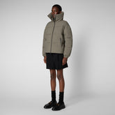 Women's Hina Puffer Jacket in Mud Grey - Women's Icons Collection | Save The Duck