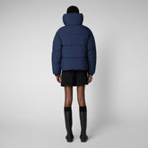 Women's Hina Puffer Jacket in Navy Blue | Save The Duck