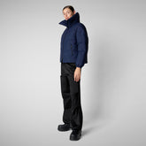 Woman's animal free puffer jacket Hina in navy blue - Womens' Fashion Collection | Save The Duck