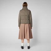 Women's Lobelia Puffer Jacket in Mud Grey - New Arrivals | Save The Duck