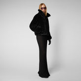 Women's Jeon Reversible Faux Fur Jacket in Black - Women's FURY Collection | Save The Duck