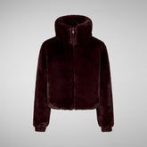 Women's Jeon Reversible Faux Fur Jacket in Blue Berry | Save The Duck