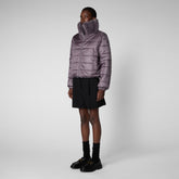 Women's Jeon Reversible Faux Fur Jacket in Ash Violet - Women's FURY Collection | Save The Duck