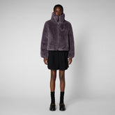 Women's Jeon Reversible Faux Fur Jacket in Ash Violet | Save The Duck