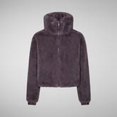 Women's Jeon Reversible Faux Fur Jacket in Ash Violet - Save The Duck