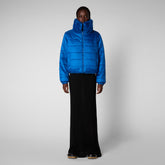Women's Jeon Reversible Faux Fur Jacket in Blue Berry - Women's Faux Fur Jackets | Save The Duck