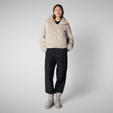 JEON : VESTE SAVE THE DUCK WOMAN en FURY en GRIS BROUILLARD - Woman Faux Fur | Sauvez le canard