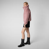 Woman's jacket jeon in blush pink - Woman Faux Fur | Save The Duck