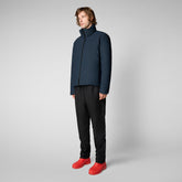 Men's Eurotium Jacket in Blue Black - LEXY Collection | Save The Duck