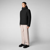 Men's Sabal Hooded Jacket in Black - Fall Winter 2023 Collection | Save The Duck