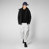 Man's Sabal Hooded Jacket in Black - Vest Man | Save The Duck