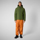 Men's Hooded Parka Sabal in Moss Green - New In Man | Save The Duck