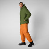 Men's Hooded Parka Sabal in Moss Green - New In Man | Save The Duck