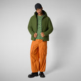 Men's Hooded Parka Sabal in Moss Green - New In Man | Save The Duck